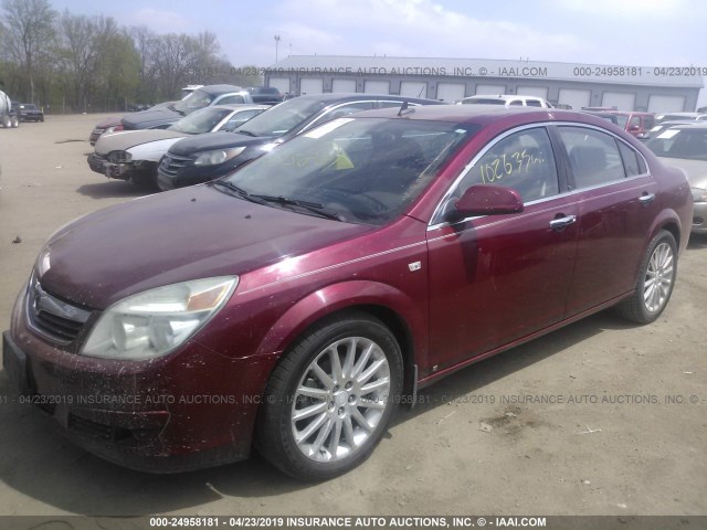 1G8ZX57729F102519 - 2009 SATURN AURA XR RED photo 2