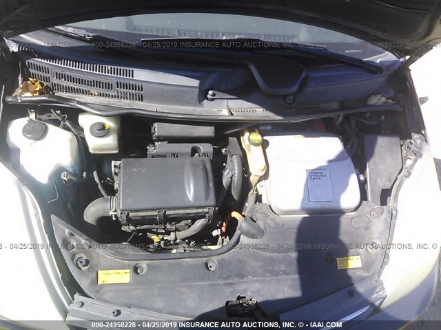 JTDKB20U483315962 - 2008 TOYOTA PRIUS GRAY photo 10