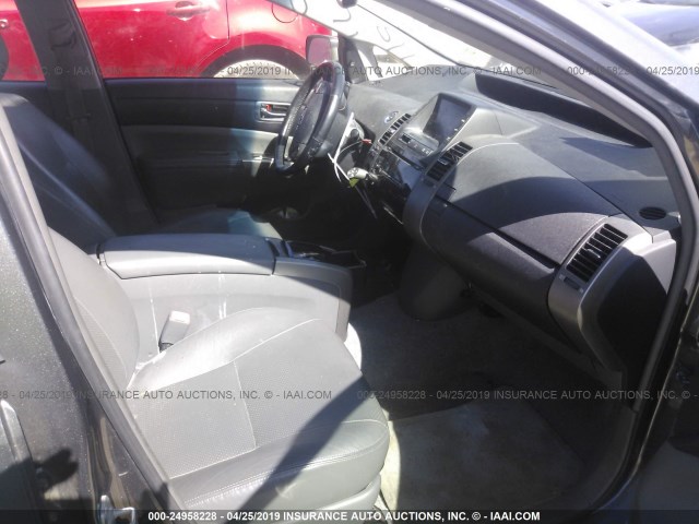 JTDKB20U483315962 - 2008 TOYOTA PRIUS GRAY photo 5