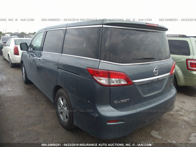 JN8AE2KP6B9002592 - 2011 NISSAN QUEST S/SV/SL/LE GRAY photo 3