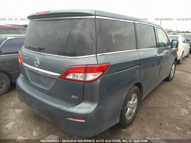 JN8AE2KP6B9002592 - 2011 NISSAN QUEST S/SV/SL/LE GRAY photo 4