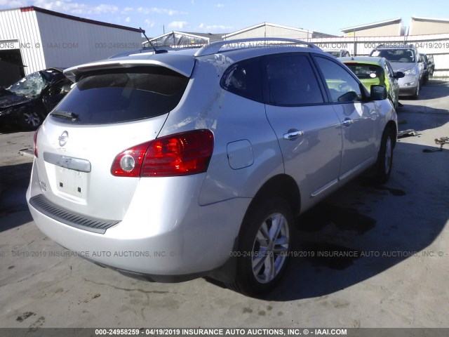 JN8AS5MT4FW670967 - 2015 NISSAN ROGUE SELECT S SILVER photo 4
