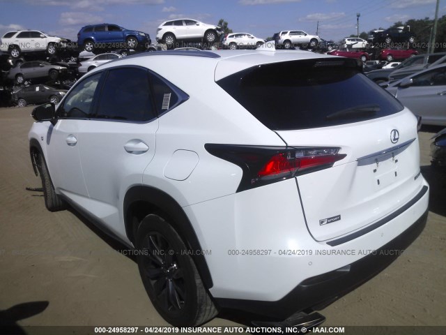 JTJYARBZXH2061336 - 2017 LEXUS NX 200T/BASE/F SPORT WHITE photo 3