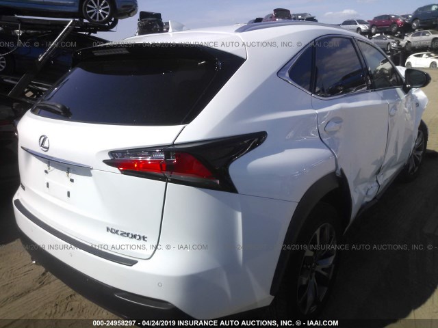 JTJYARBZXH2061336 - 2017 LEXUS NX 200T/BASE/F SPORT WHITE photo 4