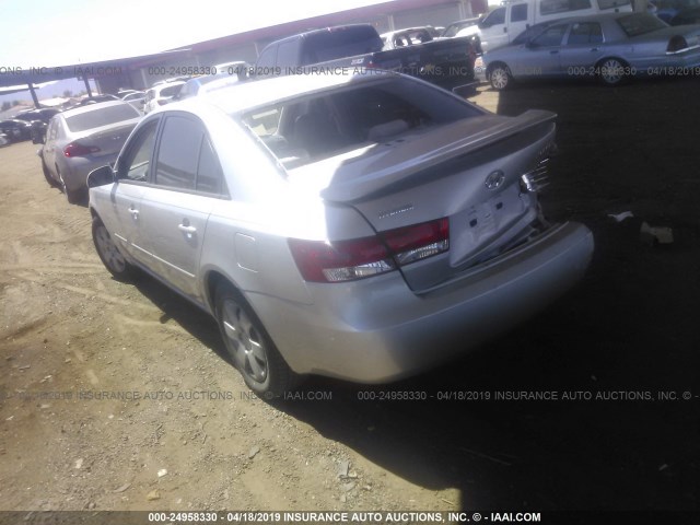 5NPET46C26H069189 - 2006 HYUNDAI SONATA GL SILVER photo 3