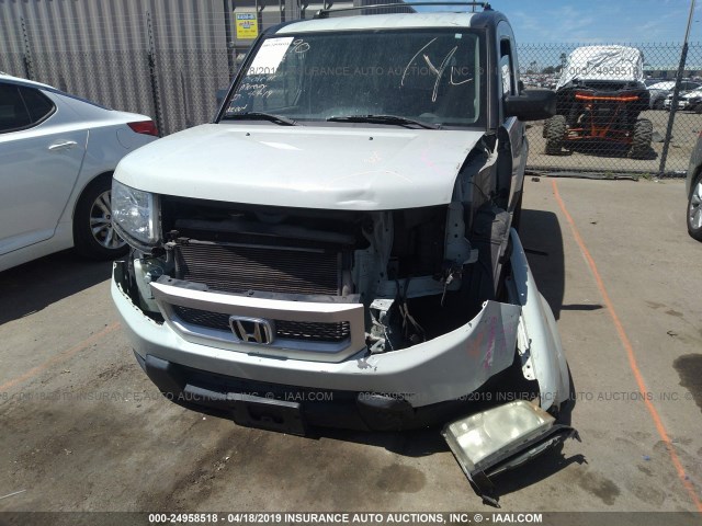 5J6YH1H7XAL003470 - 2010 HONDA ELEMENT EX WHITE photo 6