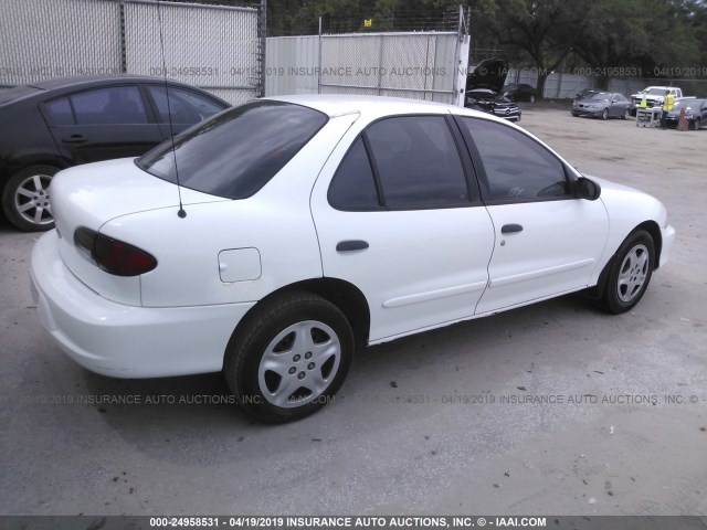 1G1JF524817234808 - 2001 CHEVROLET CAVALIER LS WHITE photo 4