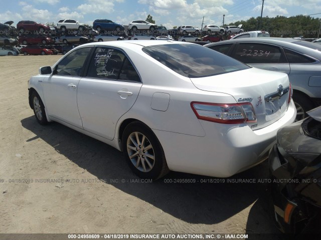 4T1BB3EK6AU118056 - 2010 TOYOTA CAMRY HYBRID WHITE photo 3