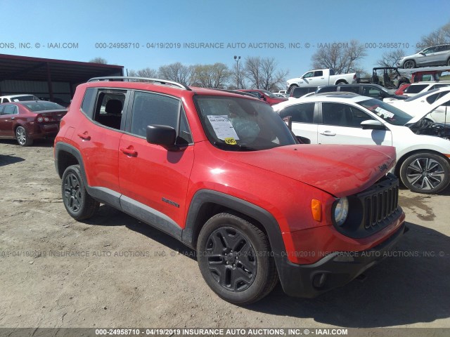 ZACCJBAB9JPH49218 - 2018 JEEP RENEGADE SPORT RED photo 1