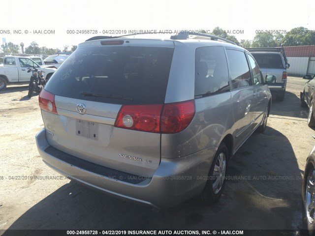 5TDZA23C96S456607 - 2006 TOYOTA SIENNA CE/LE GRAY photo 4