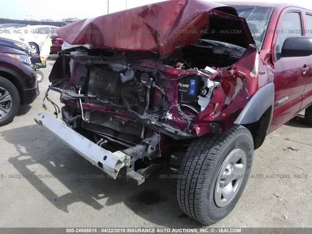 3TMJU62N07M040204 - 2007 TOYOTA TACOMA DOUBLE CAB PRERUNNER MAROON photo 6