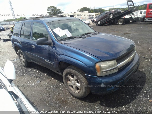 1GNDS13S122498996 - 2002 CHEVROLET TRAILBLAZER  BLUE photo 1