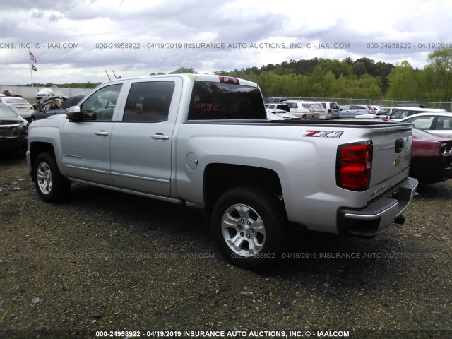 3GCUKREC5JG425567 - 2018 CHEVROLET SILVERADO K1500 LT SILVER photo 3