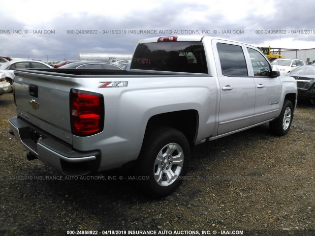 3GCUKREC5JG425567 - 2018 CHEVROLET SILVERADO K1500 LT SILVER photo 4