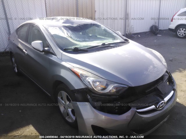 KMHDH4AE0CU182481 - 2012 HYUNDAI ELANTRA GLS/LIMITED GRAY photo 1