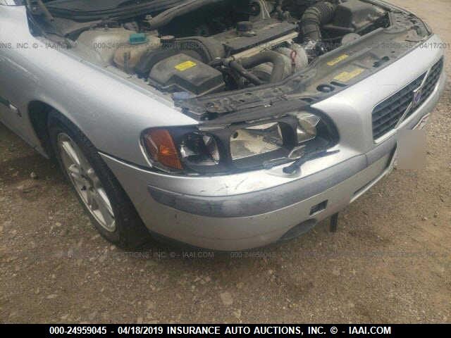 YV1RS61R722102723 - 2002 VOLVO S60 GRAY photo 6