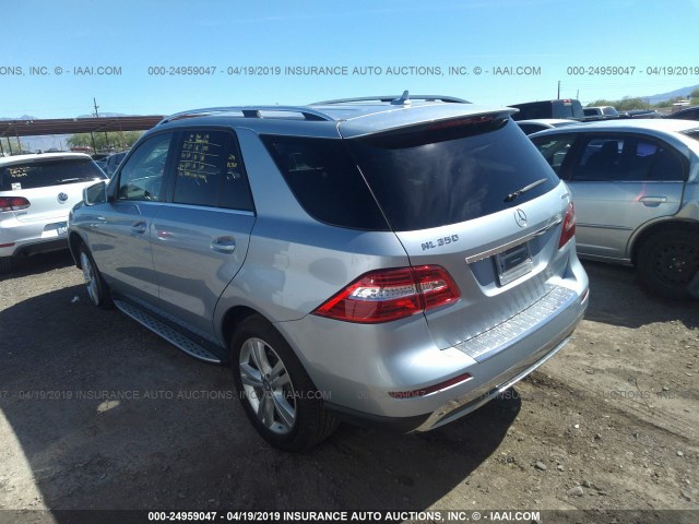 4JGDA5HB8EA417476 - 2014 MERCEDES-BENZ ML 350 4MATIC SILVER photo 3