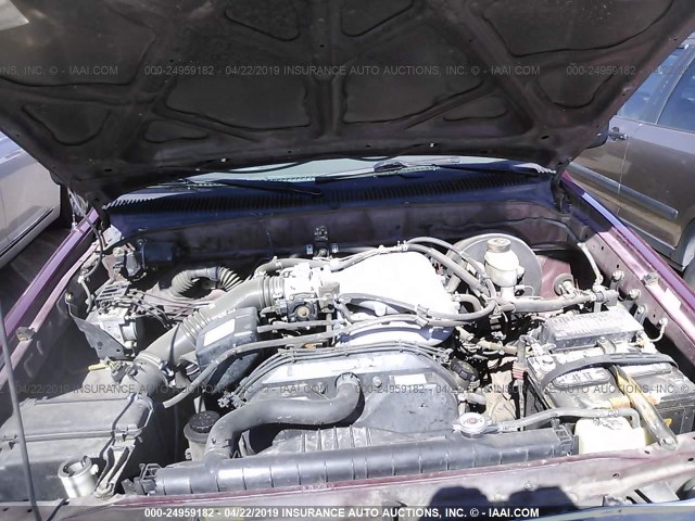 5TEGN92N84Z318838 - 2004 TOYOTA TACOMA DOUBLE CAB PRERUNNER BURGUNDY photo 10