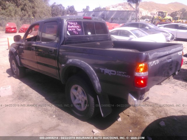 5TEGN92NX2Z887381 - 2002 TOYOTA TACOMA DOUBLE CAB PRERUNNER BLACK photo 3