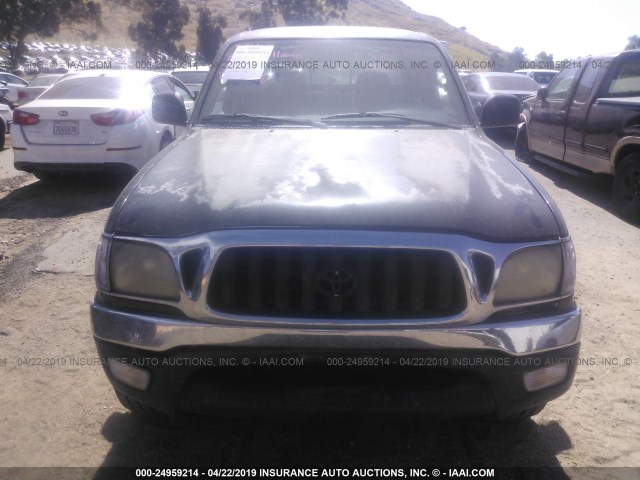 5TEGN92NX2Z887381 - 2002 TOYOTA TACOMA DOUBLE CAB PRERUNNER BLACK photo 6