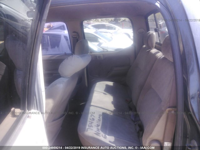 5TEGN92NX2Z887381 - 2002 TOYOTA TACOMA DOUBLE CAB PRERUNNER BLACK photo 8