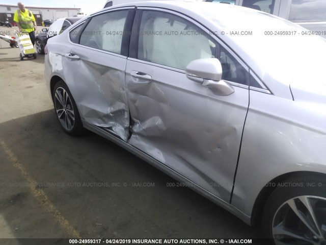 3FA6P0D90KR153226 - 2019 FORD FUSION TITANIUM SILVER photo 6