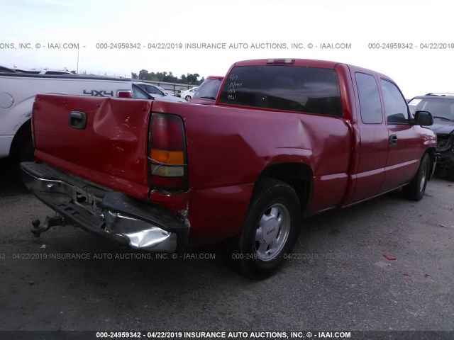 2GCEC19V6X1221165 - 1999 CHEVROLET SILVERADO C1500 RED photo 4