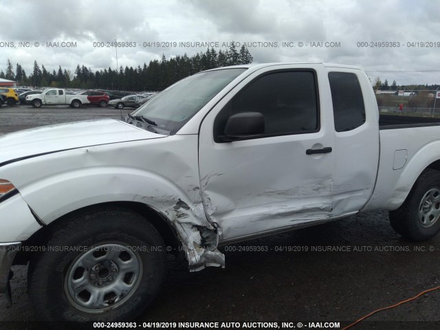 1N6BD06T79C407823 - 2009 NISSAN FRONTIER KING CAB XE/KING CAB SE WHITE photo 6