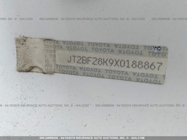 JT2BF28K9X0188867 - 1999 TOYOTA CAMRY LE/XLE BLUE photo 9