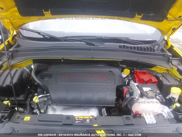 ZACCJBAB9JPH36419 - 2018 JEEP RENEGADE SPORT Դեղին լուսանկար 10