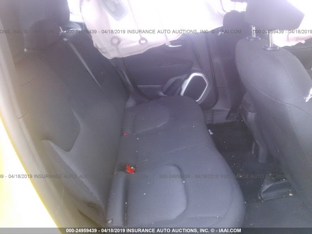 ZACCJBAB9JPH36419 - 2018 JEEP RENEGADE SPORT Դեղին լուսանկար 8