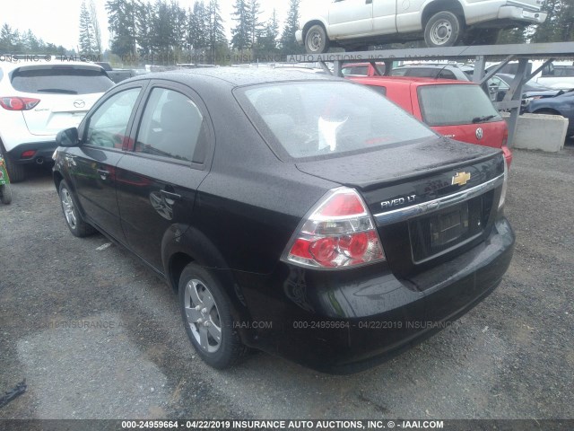KL1TD5DEXBB231961 - 2011 CHEVROLET AVEO LS/LT Սև լուսանկար 3