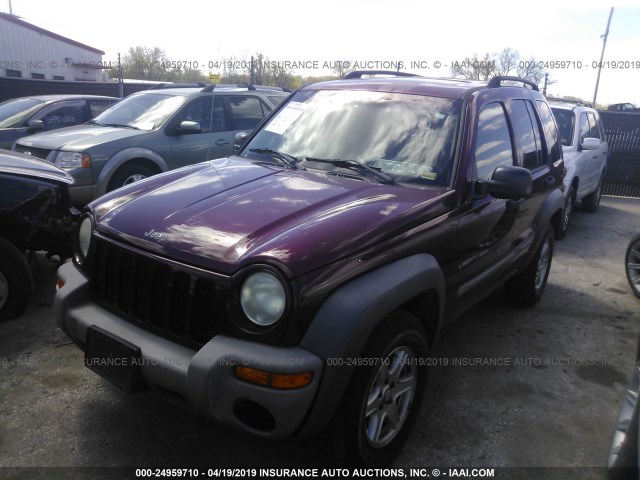 1J4GL48K23W502846 - 2003 JEEP LIBERTY SPORT/FREEDOM RED photo 2