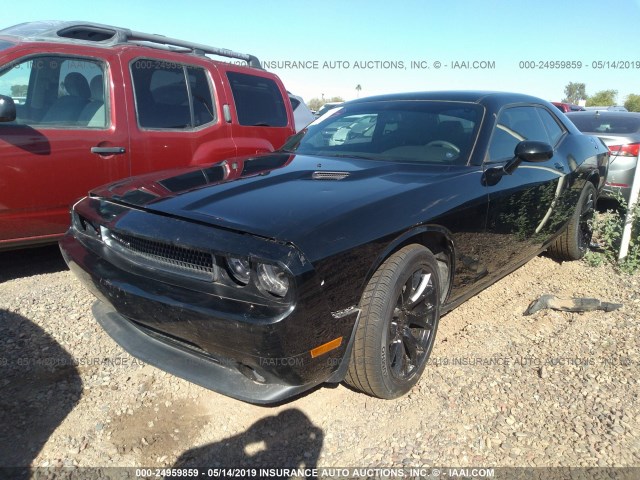 2C3CDYAG0DH700229 - 2013 DODGE CHALLENGER SXT BLACK photo 2