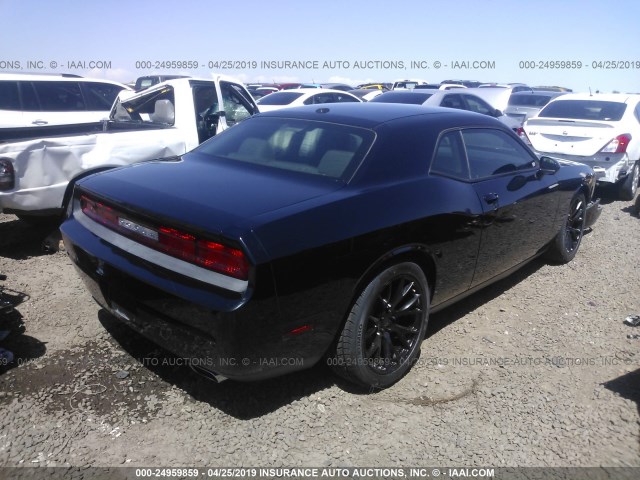 2C3CDYAG0DH700229 - 2013 DODGE CHALLENGER SXT BLACK photo 4