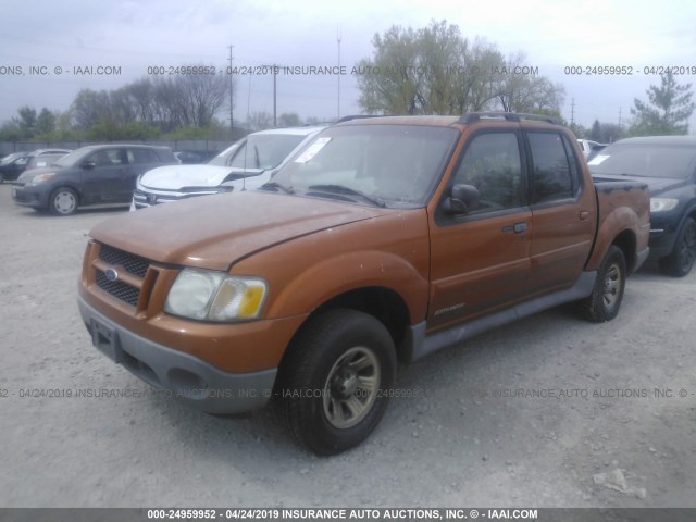 1FMZU67E01UA94290 - 2001 FORD EXPLORER SPORT TR  ORANGE photo 2