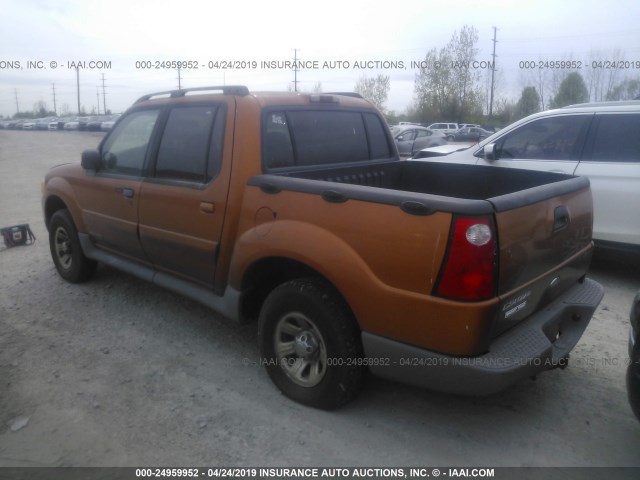 1FMZU67E01UA94290 - 2001 FORD EXPLORER SPORT TR  ORANGE photo 3