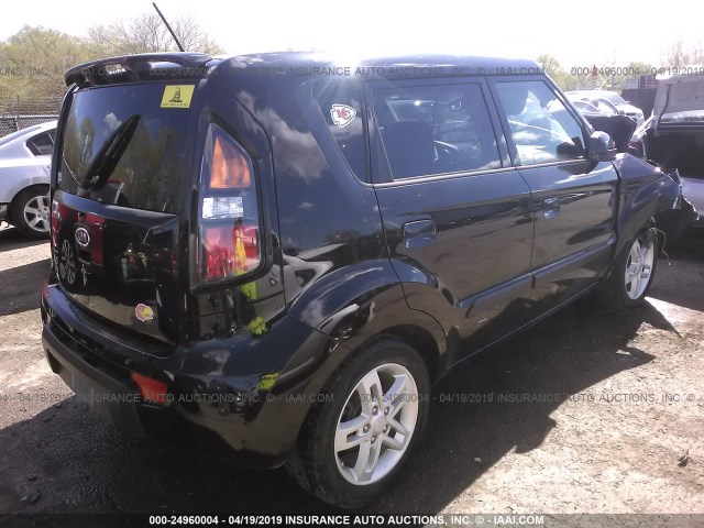 KNDJT2A20A7080528 - 2010 KIA SOUL +/!/SPORT BLACK photo 4