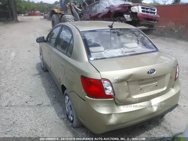 KNADH4A3XA6634907 - 2010 KIA RIO LX/SX BEIGE photo 3