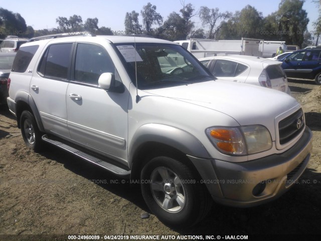 5TDZT34A73S158128 - 2003 TOYOTA SEQUOIA SR5 WHITE photo 1