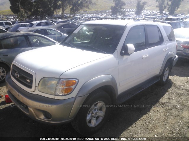 5TDZT34A73S158128 - 2003 TOYOTA SEQUOIA SR5 WHITE photo 2