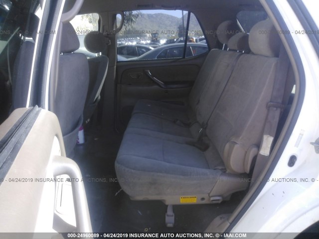 5TDZT34A73S158128 - 2003 TOYOTA SEQUOIA SR5 WHITE photo 8