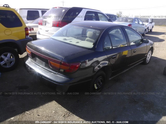 1G8ZK52721Z207263 - 2001 SATURN SL2 BLACK photo 4