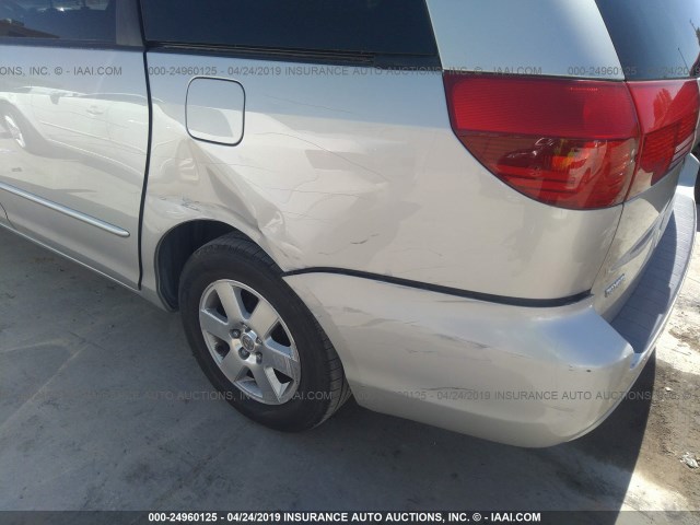 5TDZA23C24S074741 - 2004 TOYOTA SIENNA CE/LE SILVER photo 6