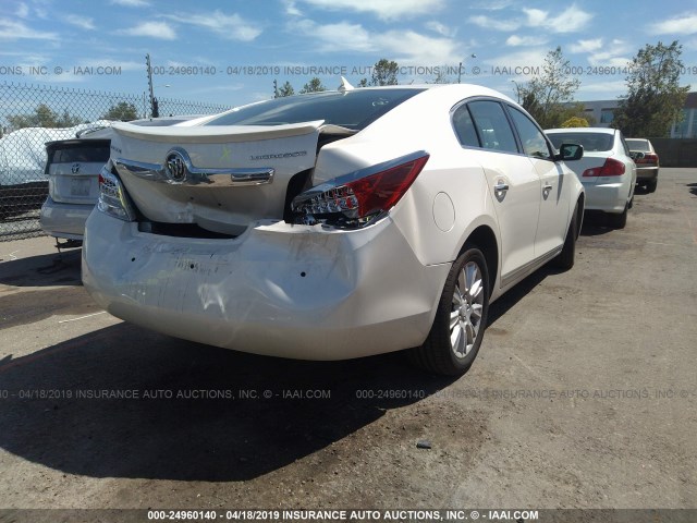 1G4GC5ER7DF317900 - 2013 BUICK LACROSSE WHITE photo 4