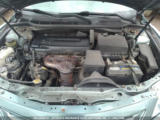 4T1BE46K08U780060 - 2008 TOYOTA CAMRY CE/LE/XLE/SE GREEN photo 10