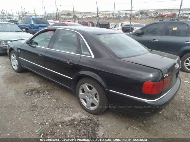 WAUFL54D4YN008142 - 2000 AUDI A8 QUATTRO BLACK photo 3