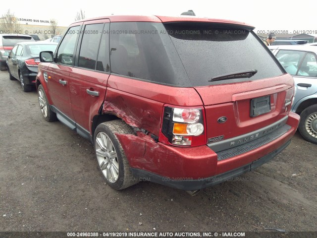 SALSH23437A119511 - 2007 LAND ROVER RANGE ROVER SPORT SUPERCHARGED RED photo 3