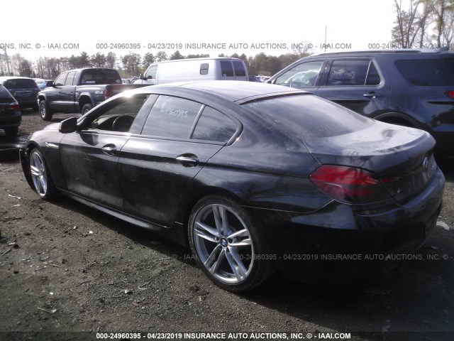 WBA6B2C57FGB99801 - 2015 BMW 650 I/GRAN COUPE BLACK photo 3