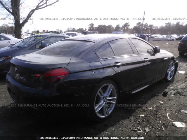 WBA6B2C57FGB99801 - 2015 BMW 650 I/GRAN COUPE BLACK photo 4